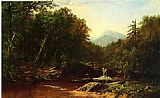 Fisherman by a Mountain Stream by Alfred Thompson Bricher